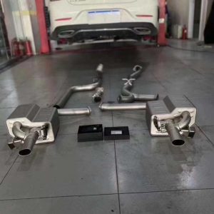Valved cat-back muffler exhaust system