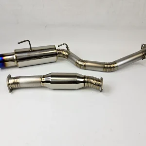 Titanium Burnt Tip Single Exit Muffler Catback Exhaust For 09-21 Nissan 370Z